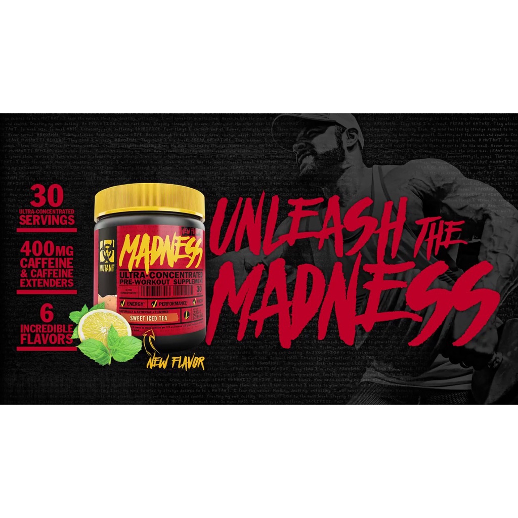 Madness Tăng Sức Mạnh Tối Đa Pre Workout Mutant Madness - 30 Lần Dùng