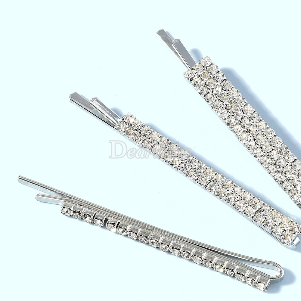 Cài Tóc Cô Dâu Đính Đá Lấp Lánh 3 Hàng