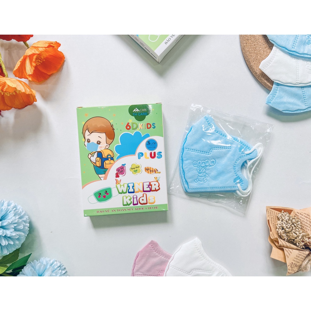Khẩu Trang Trẻ Em 6D WINER 4 LỚP Bé 0-4 Tuổi kháng khuẩn hàng chính hãng công ty