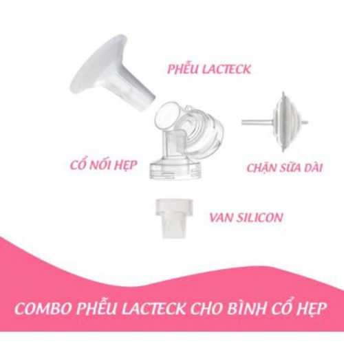COMBO Phễu hút sữa Lacteck sử dụng cho các dòng máy hút sữa : Spectra, Avent, Concung, Cimilre, Unimom, Felix, Fatz..