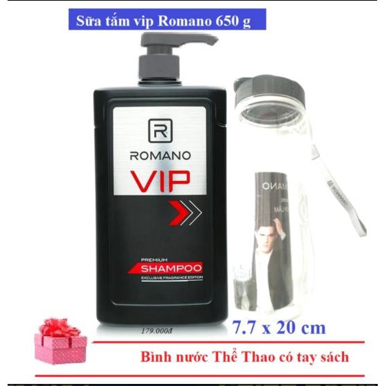 Sữa tắm cao cấp VIP Romano 650g tặng gội 150g