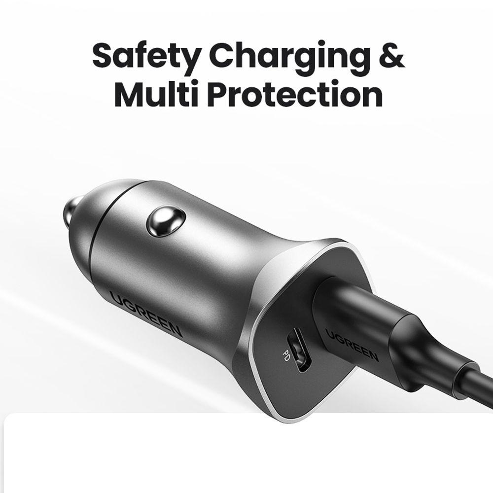 Củ Sạc Nhanh QC3.0 Type C Cho Xe Ô Tô