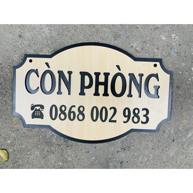 Bảng Gỗ Treo Cửa - Bảng Còn Phòng - Hết Phòng
