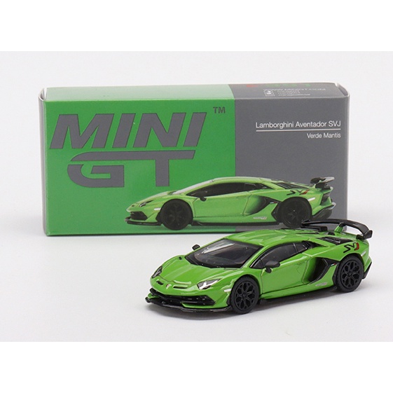 Mô hình ô tô Lamborghini Aventador SVJ Verde Mantis 1/64 MiniGT