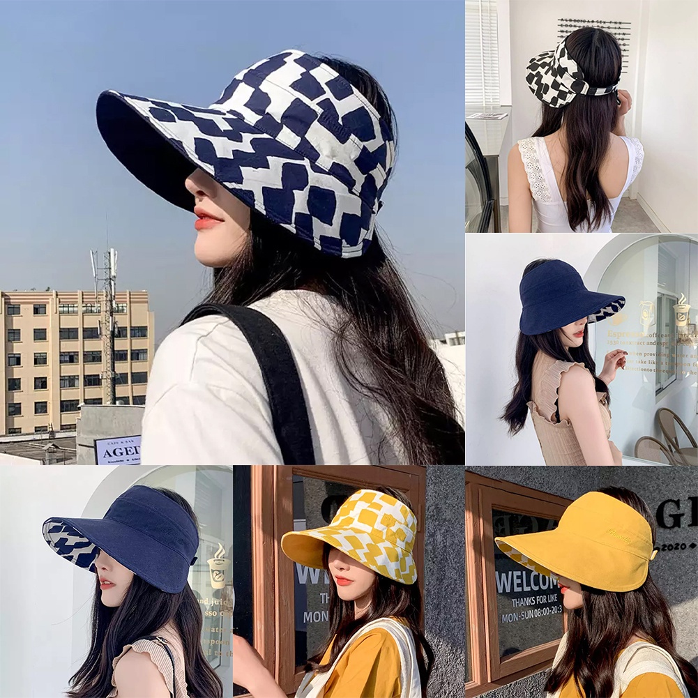 Nón Vành Chống Nắng Hở Chóp 2 Mặt UFP5 Phong Cách Hàn Quốc Thời Trang Mùa Hè Cho Nữ