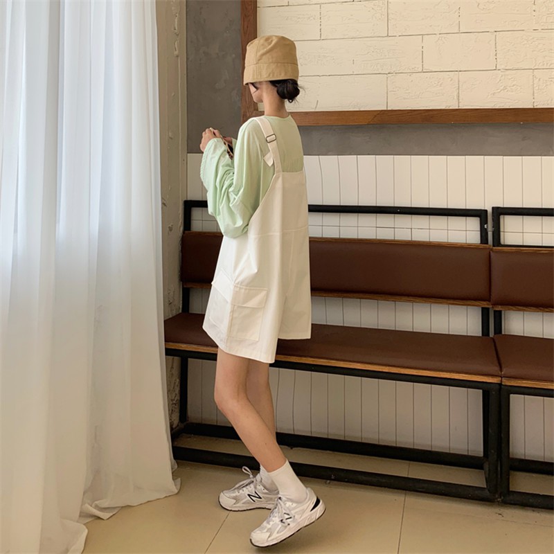 Áo Liền Quần Ngắn Ống Rộng Phong Cách Hàn Quốc Cho Nữ | BigBuy360 - bigbuy360.vn