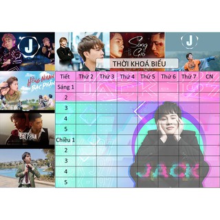 combo 2 tờ Thời Khoá Biểu jack j97 TKB42 khổ A5 idol Vpop