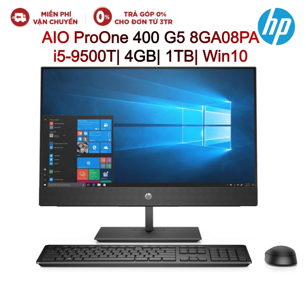 Máy tính để bàn PC AIO HP ProOne 400 G5 8GA08PA i5-9500T| 4GB| 1TB| Win10