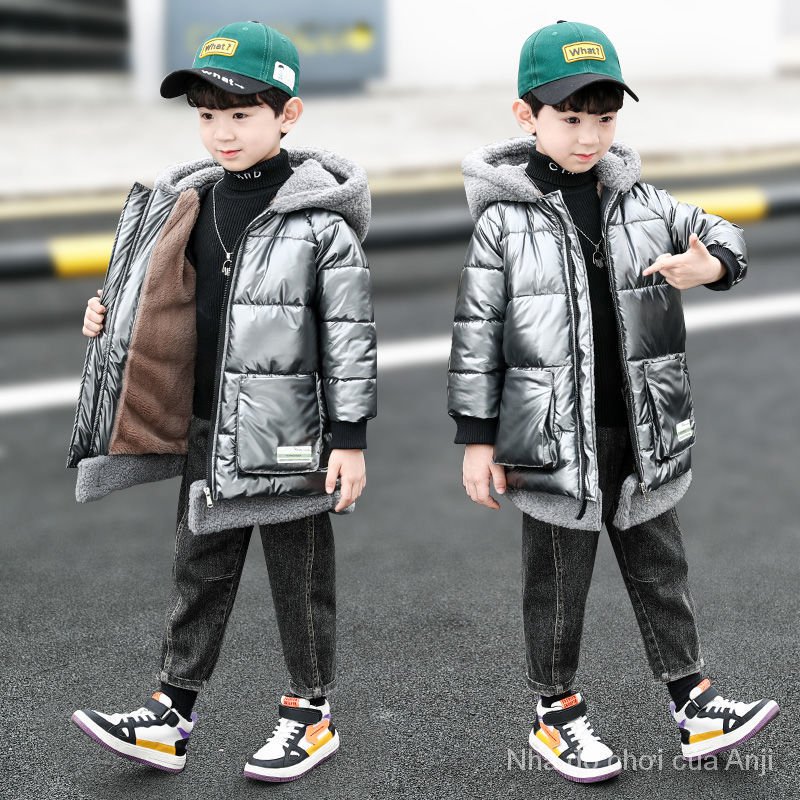 Boys Thick Cotton Velvet Coat Kids Jacket Baby Boys Winter Fur Clothes