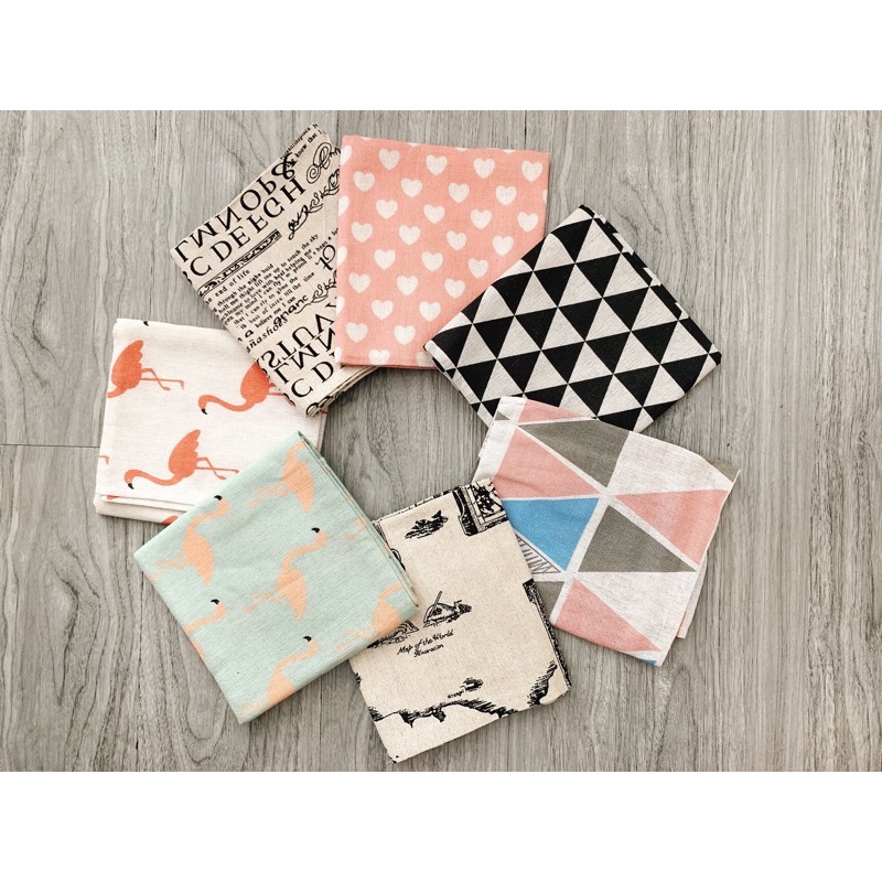 Vải nền canvas nhỏ xinh chụp ảnh phụ kiện, decor đồ ăn....