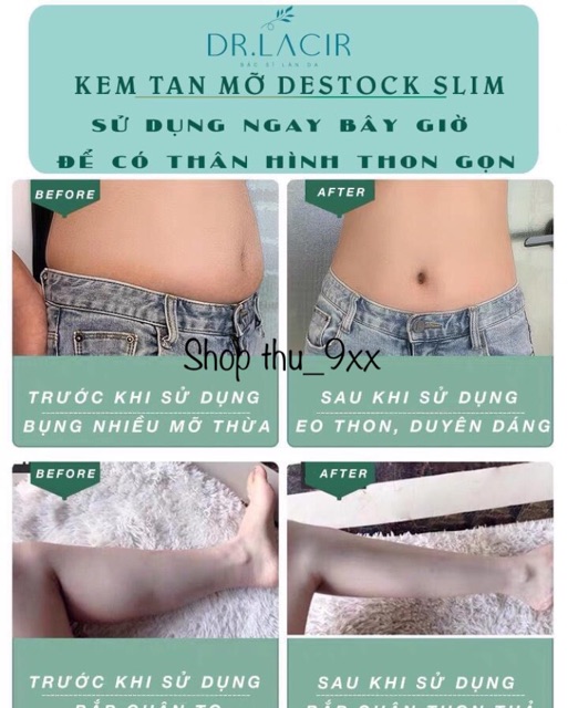 Gen Nịt Bụng Dr.Slim Và Kem Tan Mỡ Destock Dr.Lacir Đánh Tan Mỡ Trong Tích Tắc