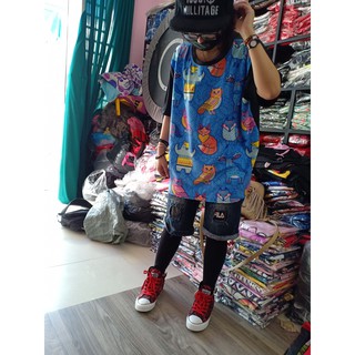 áo thun bigsize unisex[cáo xanh] KY99