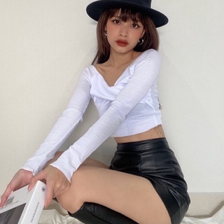 July90s // áo trễ vai xoắn ngực - cloud top