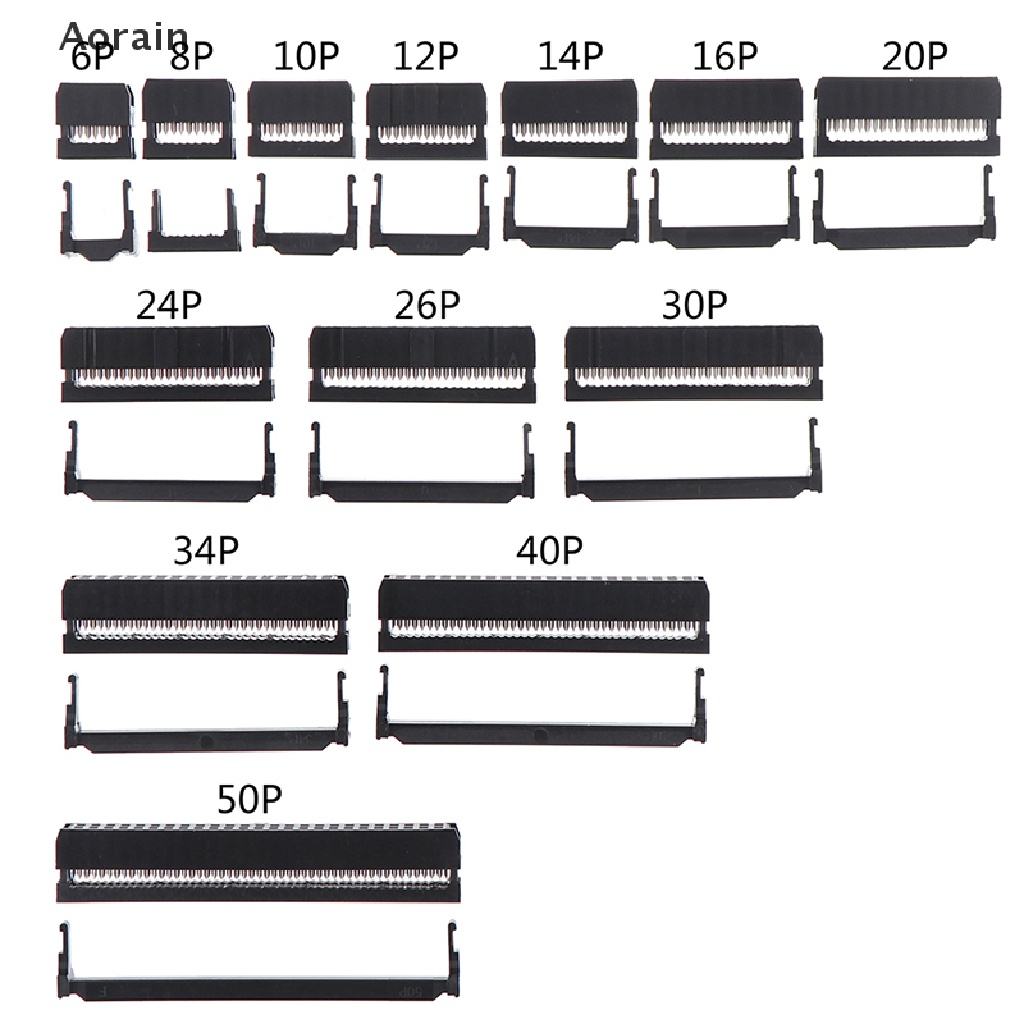 Set 10 Đầu Nối Dây Cáp 6 / 8 / 10 / 12 / 14-50Pin IDC 2.54mm