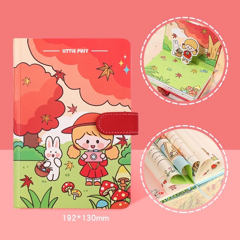 Sổ Tay Washi Tape Sticker Cute Hộp Quà Tặng Combo Dụng Cụ Dán Bullet J