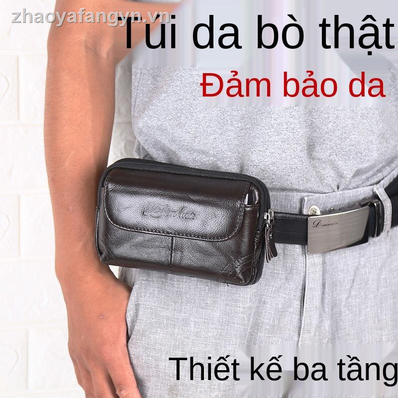 Túi da bò đeo thắt lưng đựng điện thoại tiện dụng cho nam