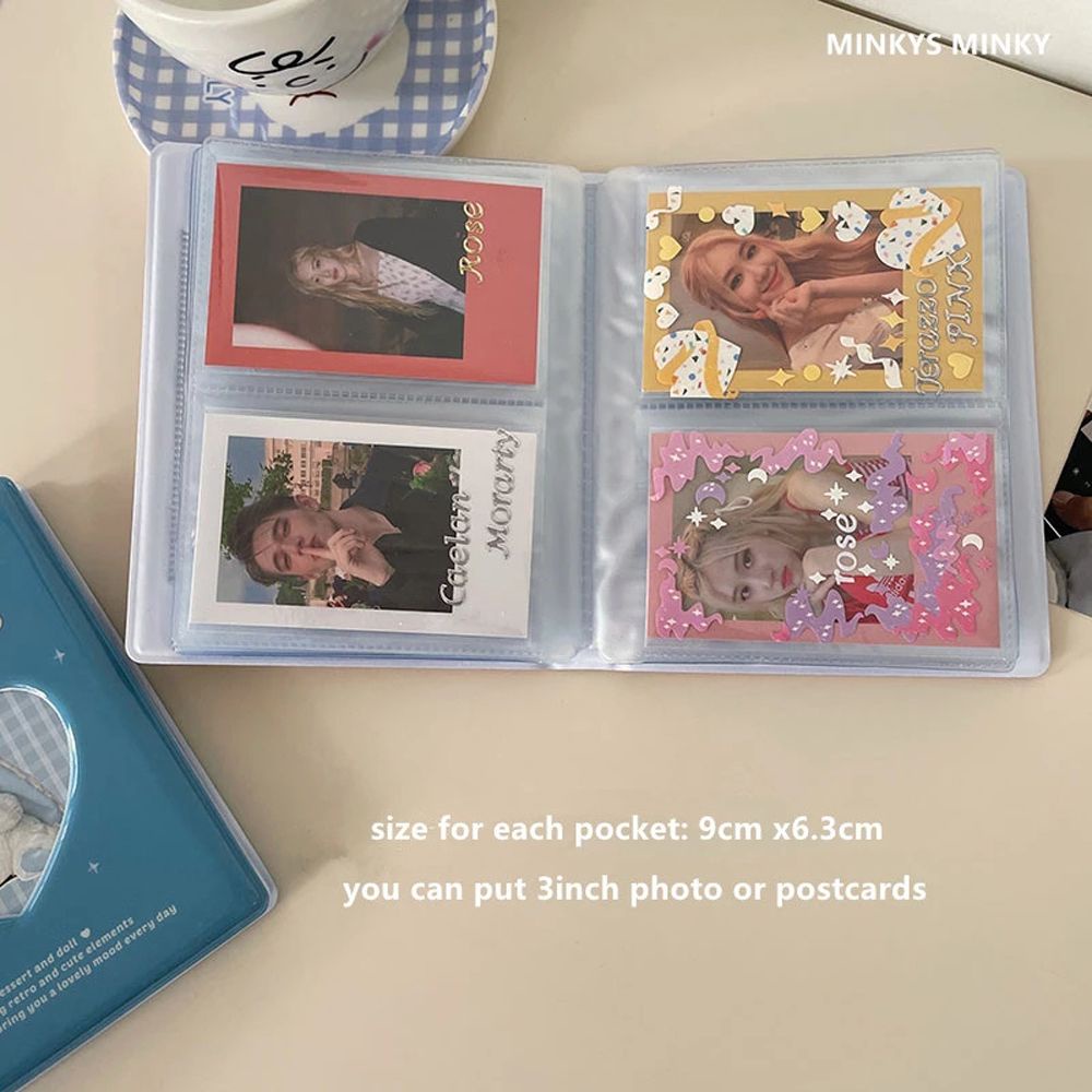 Cuốn album đựng ảnh/thẻ kích cỡ 14cm x 11.5cm kiểu dáng xinh xắn tiện dụng