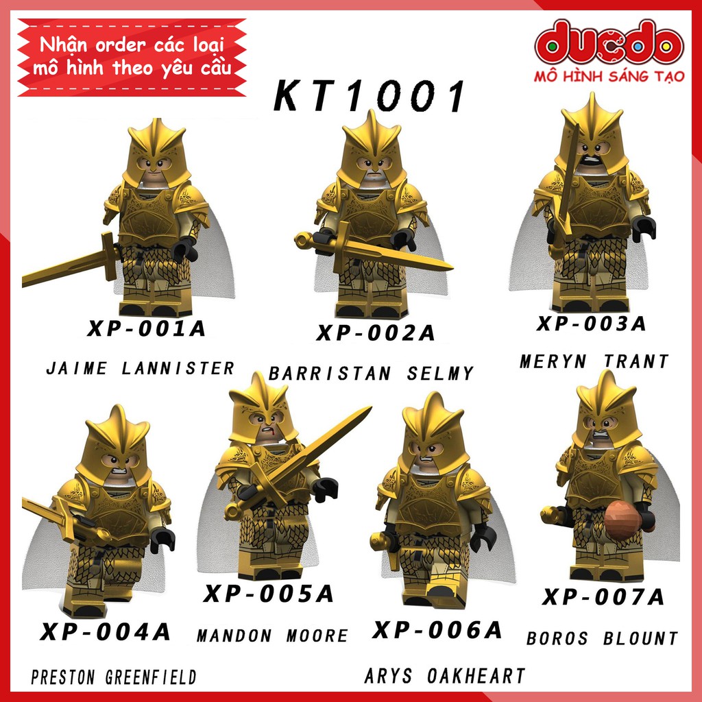 Minifigures lính trung cổ Trò chơi vương quyền - Đồ chơi Lắp ghép Xếp hình Mini Game of Thrones Koruit Mô hình KT1001