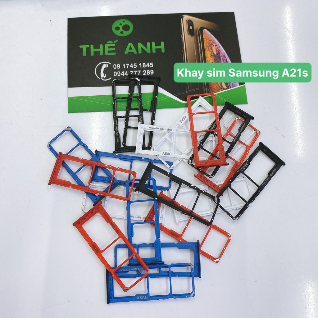 Khay sim, khay đựng sim Samsung A21s SM-A217 nhiều màu hàng chất lượng bao đổi trả