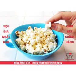 [Hỏa Tốc HN] Bát ăn cho bé có quai cầm màu xanh dương Nội địa Nhật Bản