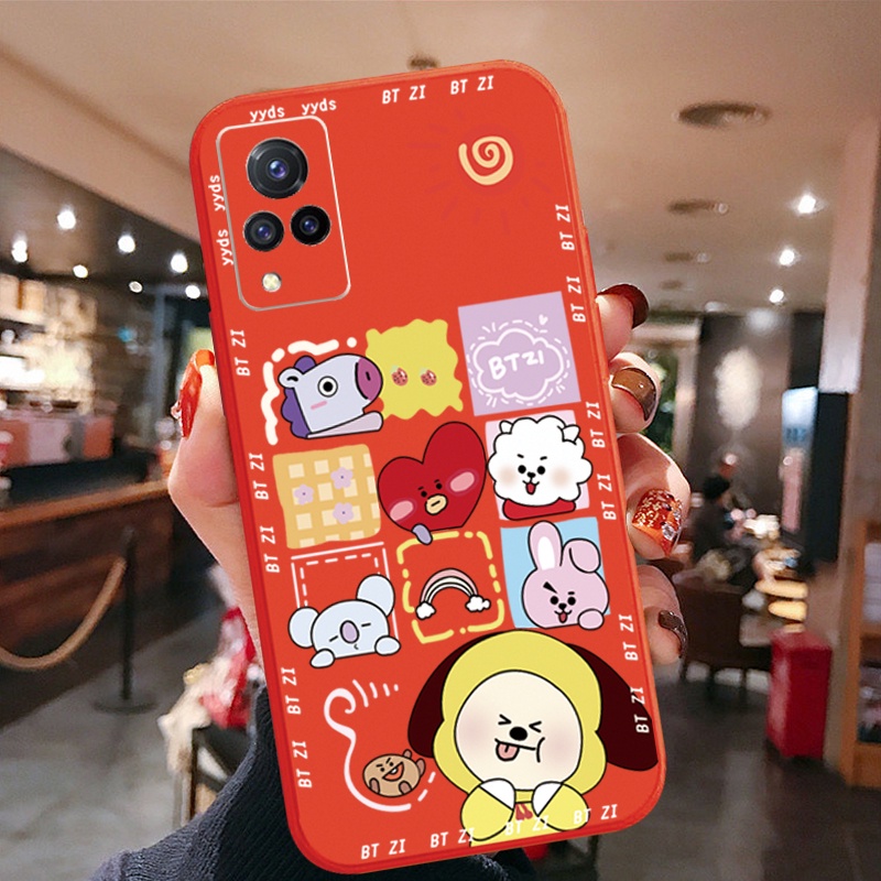 Ốp Điện Thoại Góc Vuông In Hình BTS Thời Trang Cho VIVO Y12S Y12A Y50 Y30i Y20 Y20i Y3S Y15 Y17 Y95