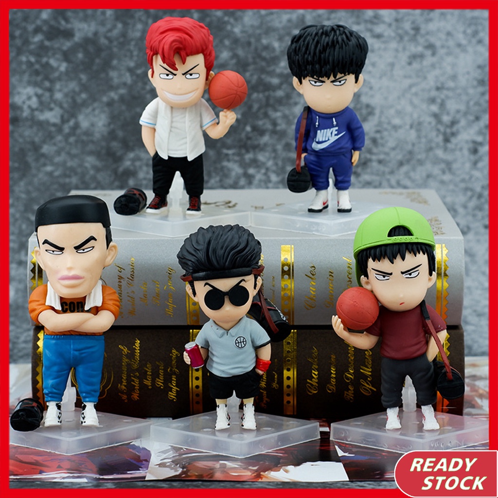 Set 5 Mô Hình Nhân Vật Phim Hoạt Hình SLAM DUNK Bằng PVC