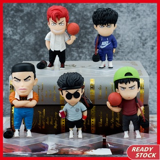 Set 5 Mô Hình Nhân Vật Phim Hoạt Hình SLAM DUNK Bằng PVC