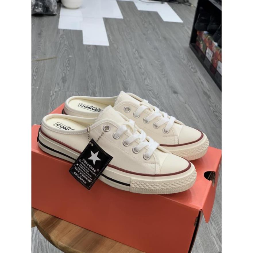 Giày thể thao Sục CV đen trắng Hot trend nam nữ, Giày sneaker Sục cv lười đạp gót dùng đi học,tập gym,chạy bộ