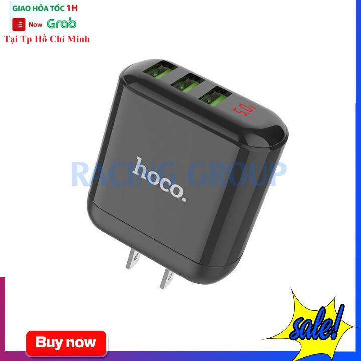 Củ Sạc Nhanh Hoco HK1 Có 3 Cổng USB 5A Có Led Hiển Thị - Bảo Hành 12 Tháng