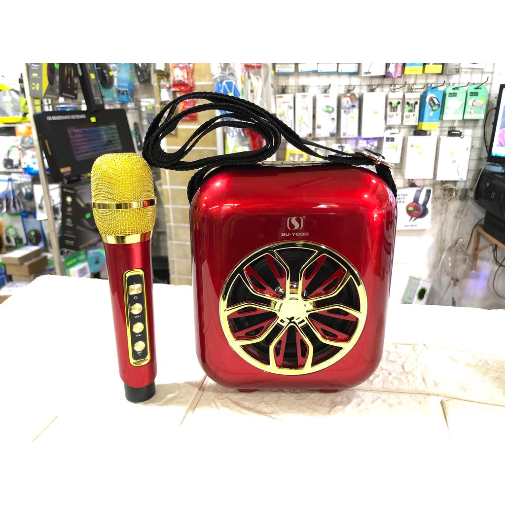 Loa karaoke bluetooth mini xách tay YS A20 - Kèm 1 micro không dây - nghe nhạc, hát karaoke cực hay -Có Dây Đeo Tiện Lợi