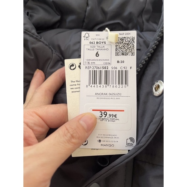 Áo Phao Trần Bông MNG Bé Trai