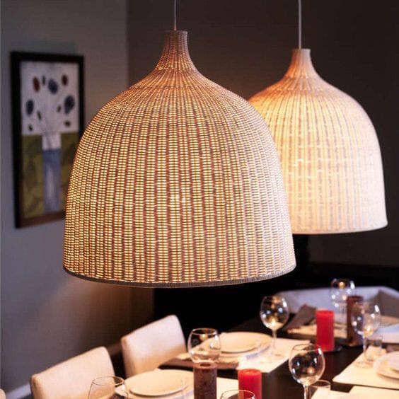 ĐÈN MÂY TRE ĐAN ( ĐÈN CỔ CHAI - NHIỀU KÍCH THƯỚC )