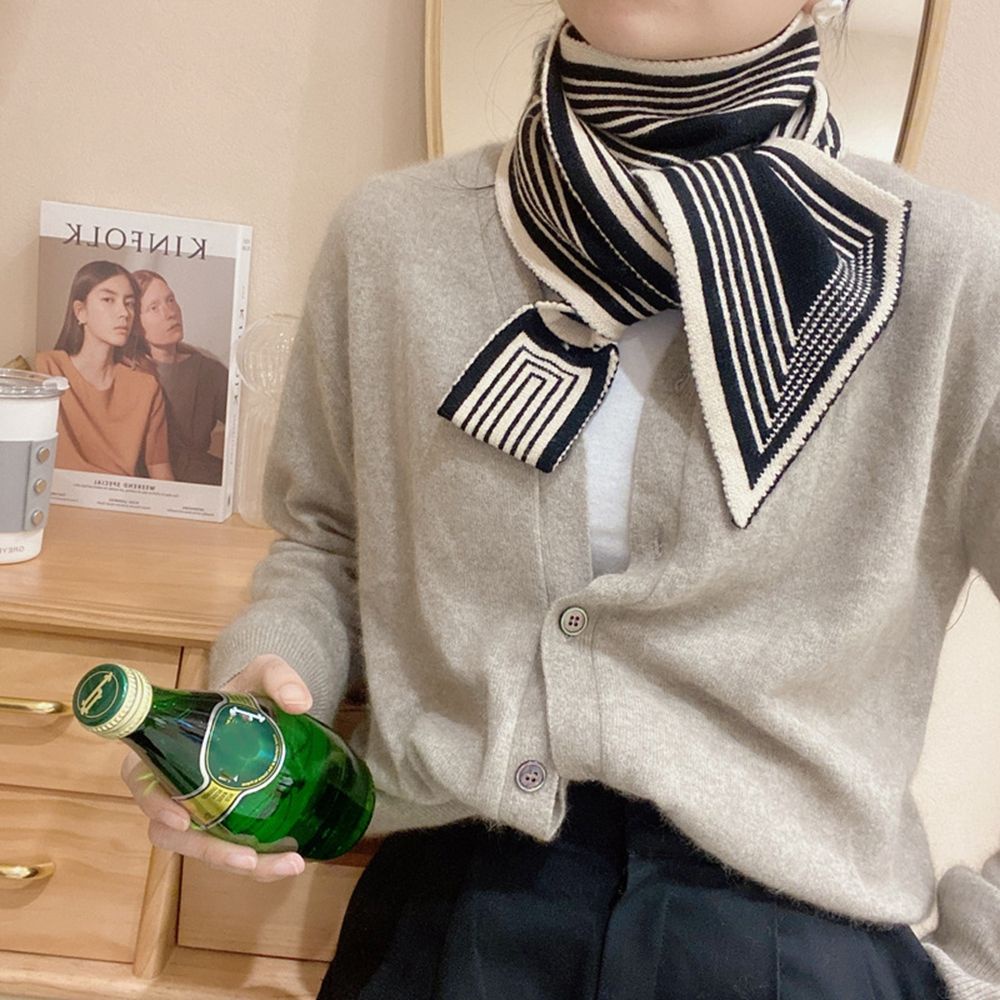 Khăn choàng cổ len cashmere nhiều họa tiết tùy chọn thời trang thu đông Hàn Quốc cho nữ