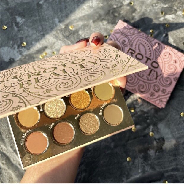 Bảng phấn mắt 12 màu nhũ lì bắt sáng ROTO Beauty Pressed Powder Palette xinh xắn hot trend ROTO02 | BigBuy360 - bigbuy360.vn