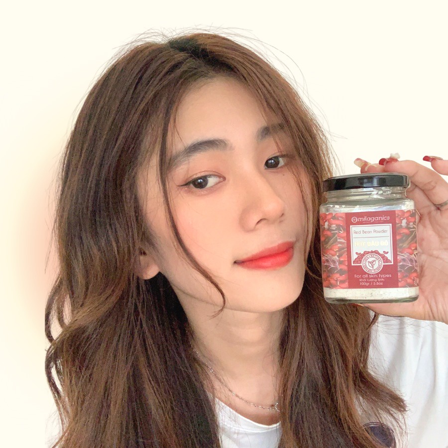 Bột Đậu Đỏ Nguyên Chất Đắp Mặt Nạ Ngăn Ngừa Mụn, Dưỡng Da Trắng Mịn MILAGANICS 100g