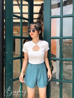Áo kiểu cổ tàu(ảnh chụp thật)