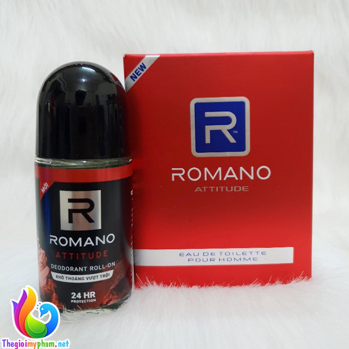 Combo Nước Hoa Nam Romano Attitude 50ml + Lăn Khử Mùi Romano 50ml