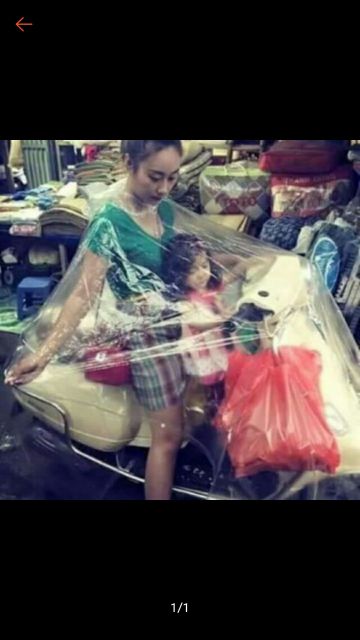 Áo mưa trong suốt một đầu