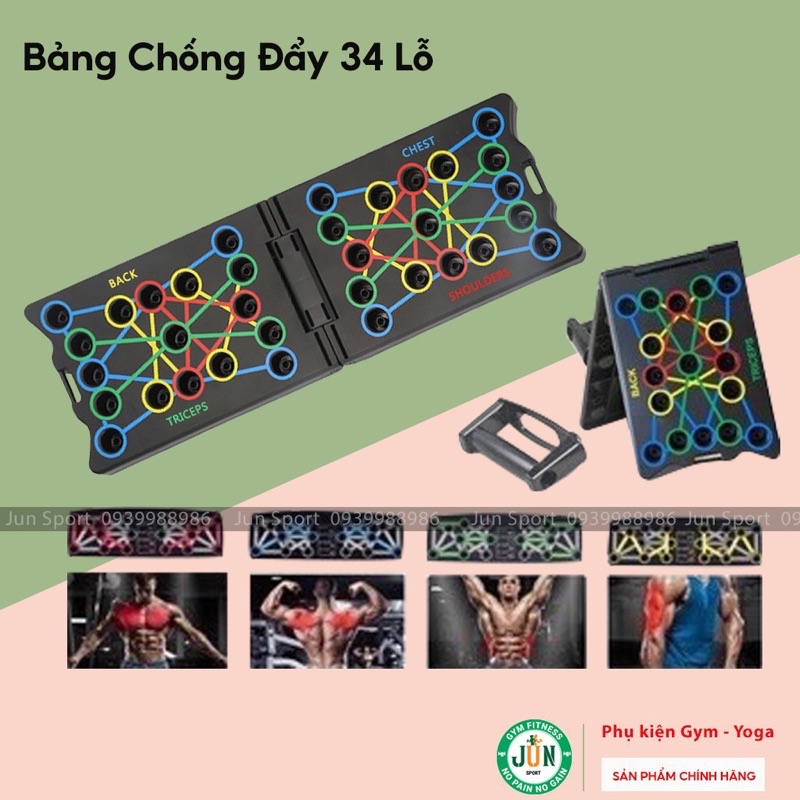 Dụng Cụ Chống Đẩy Đa Năng Push UP Jun Sport, Tập Cơ Ngực Vai Tại Nhà