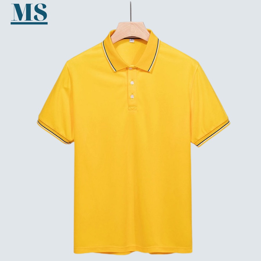 Áo polo nam, áo polo có viền tay chất liệu cotton cao cấp, áo thun phong cách Hàn Quốc thời trang nam Menswear