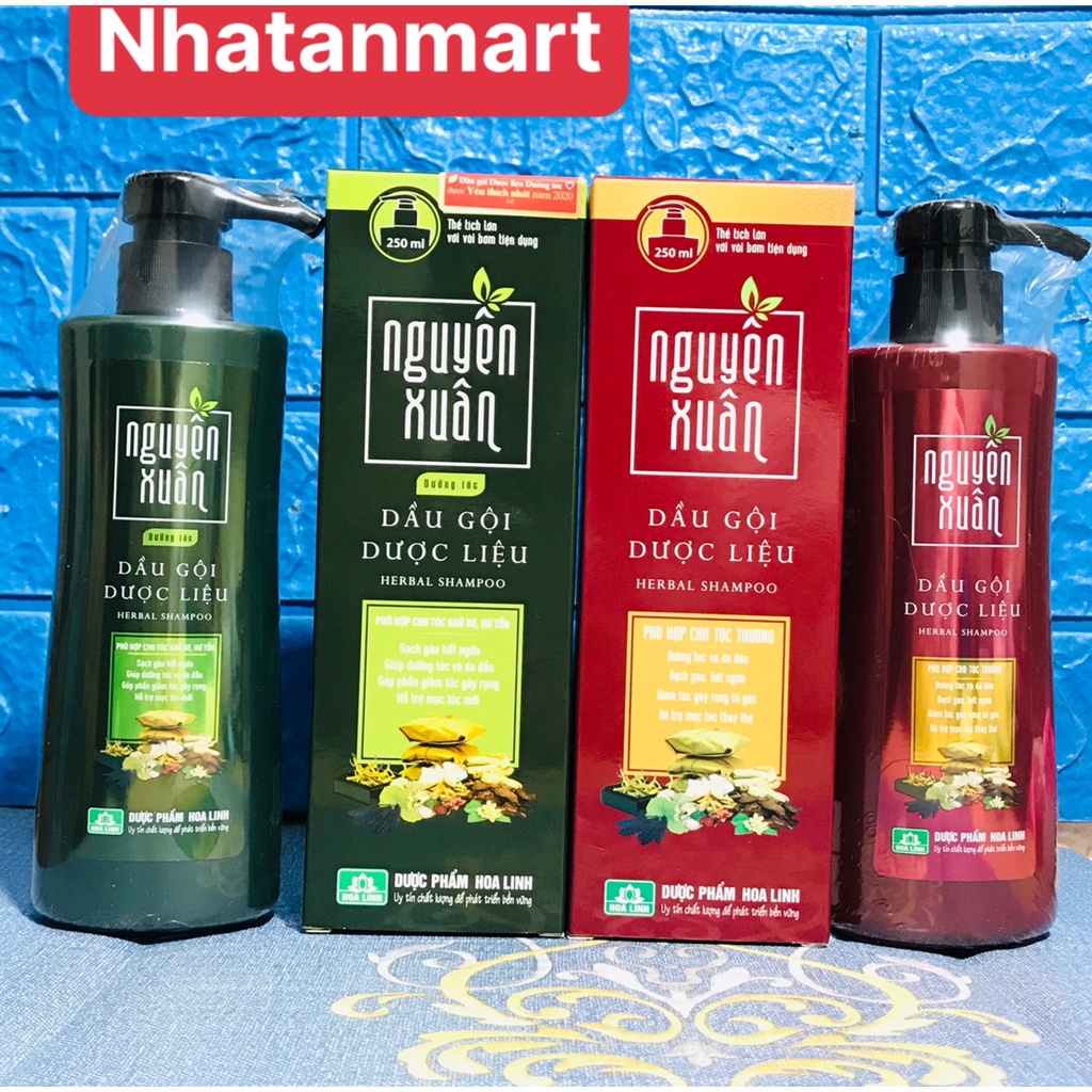 Dầu gội dược liệu Nguyên Xuân XANH-ĐỎ 250ML