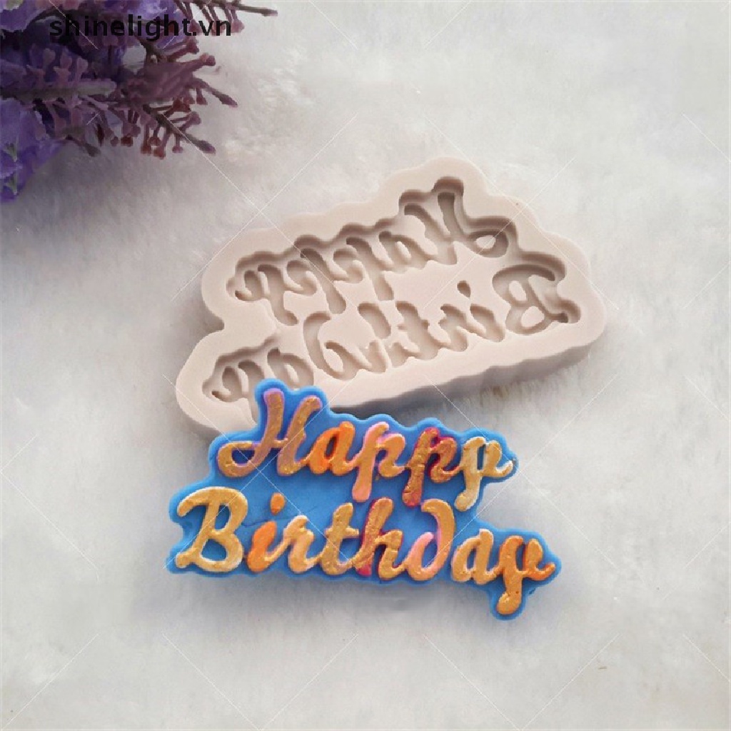 Khuôn Ren Chữ Happy Birthday Dùng Trang Trí Bánh Kem Độc Đáo