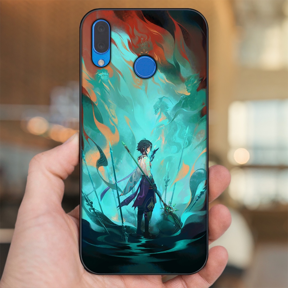 Ốp lưng Huawei Nova 3, Nova 3i, Nova 3e, P20 Lite viền đen in hình Xiao Genshin Impact