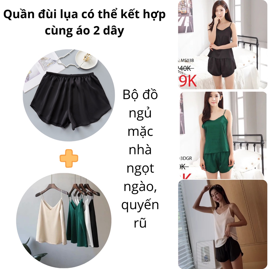 QUẦN ĐÙI NỮ CHẤT LỤA MỀM MỊN MẶC Ở NHÀ SIÊU ĐẸP | WebRaoVat - webraovat.net.vn