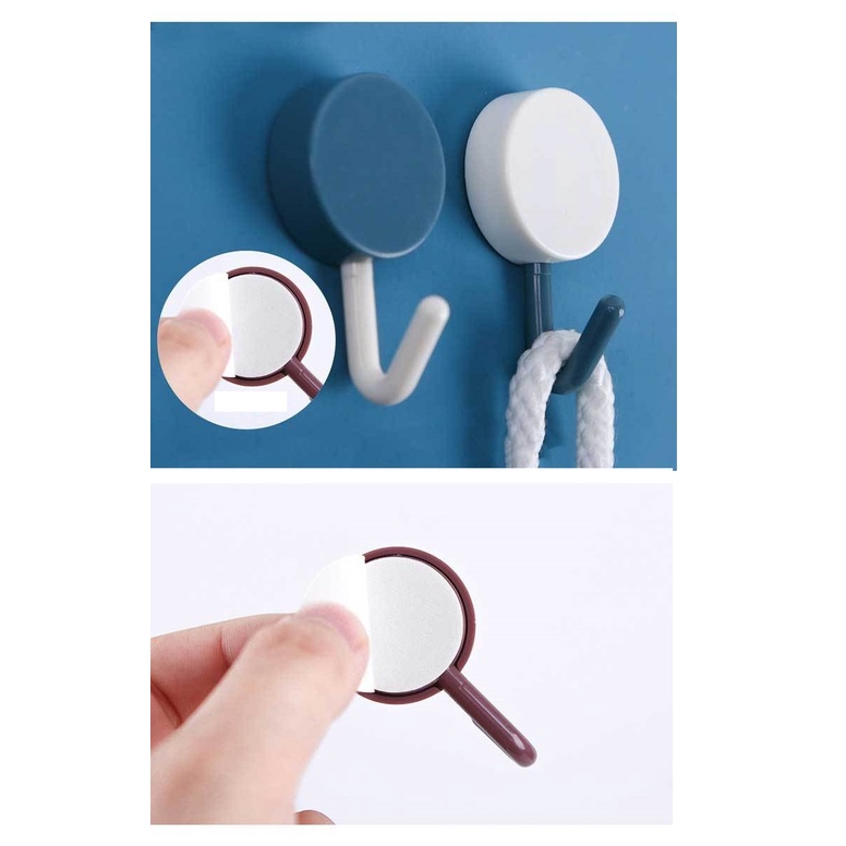 Set 10 Móc Treo Đồ Dán Tường Nhiều Màu Sắc