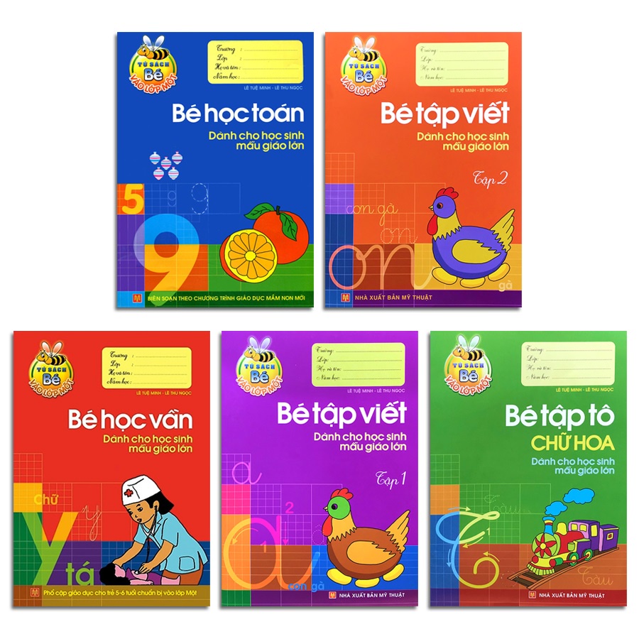 Sách - Chuẩn Bị Cho Bé Vào Lớp Một - Dành Cho Học Sinh Mẫu Giáo Lớn (Túi 5 Cuốn)
