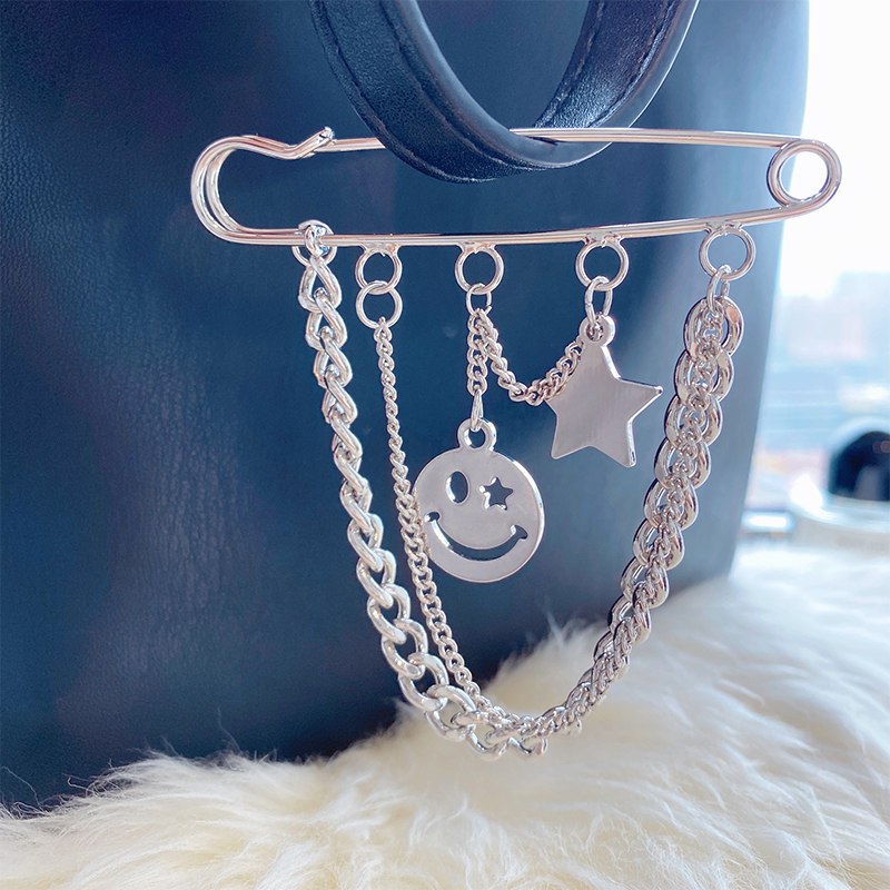 Trâm Cài Áo Hình Ngôi Sao Mặt Cười Thời Trang