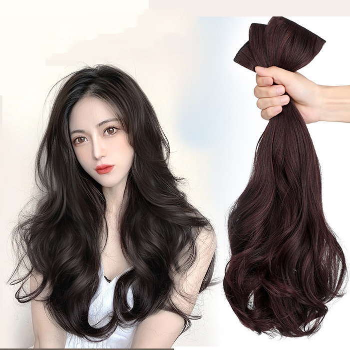 Tóc Giả Dài Xoăn Gợn Sóng Bằng Sợi Tổng Hợp Kháng Nhiệt Màu Đen/Nâu/Nâu/Xám Tự Nhiên Dành Cho Nữ Hóa Trang