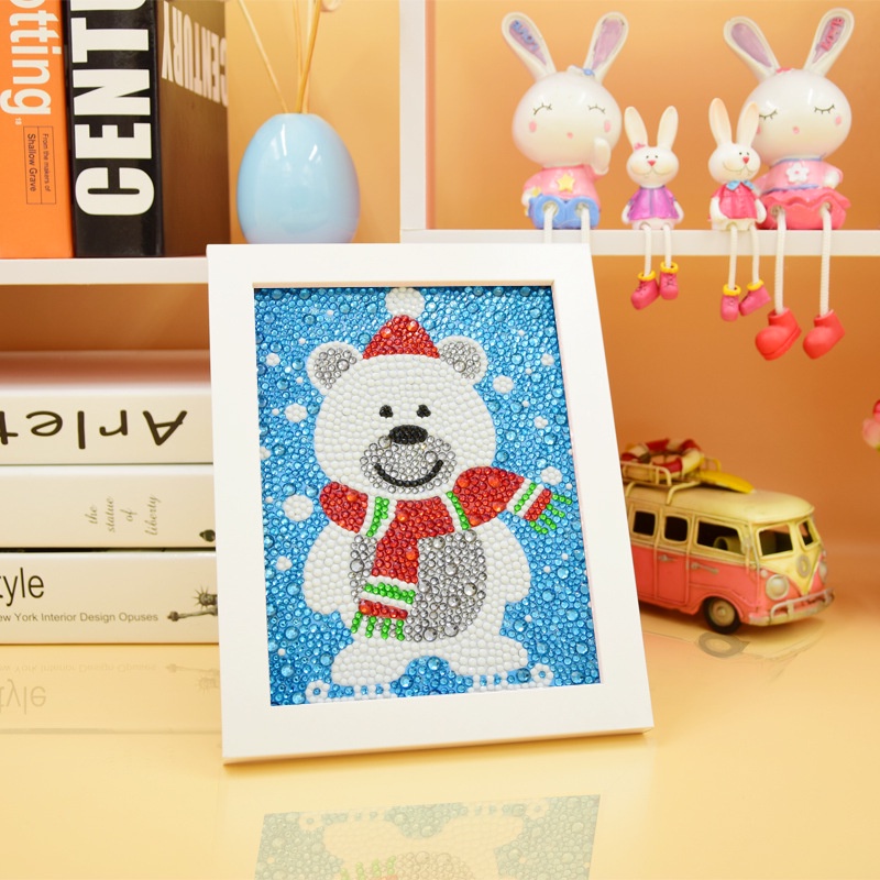 Tranh đính đá tự làm - Bộ Tranh Đính Đá 5D DIY Hình Độc Đáo mẫu dành cho các bé 01- Khung để bàn đã về 15*15cm, 15*20cm