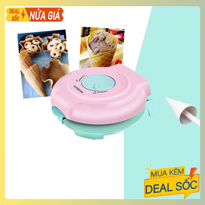 Máy làm bánh ốc quế vỏ kem, bánh quế cuộn